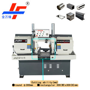 Máquina de sierra de cinta de doble columna GZ4230 con motor principal Shanghai Ruli de 2.2KW para corte de metal redondo de 300mm - Product Image 2
