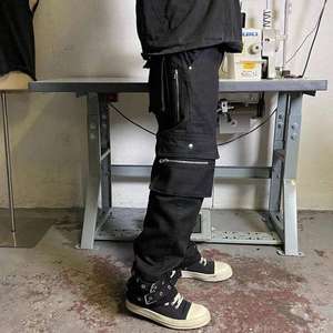 Jeans pour hommes de haute qualité, confortables et respirants, jambe droite, décontracté, mode, bouton, jambe de lanterne solide, hiver, automne, été - Product Image 3