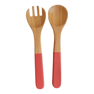 Vente en gros cuillère à salade en bambou filé de style européen pour dîner fait à la main du Vietnam - Product Image 3