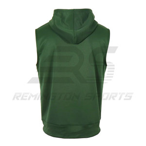 เสื้อฮู้ดแขนกุดสำหรับผู้ชายเสื้อฮู้ดแขนกุดสีพื้นผลิตจากปากีสถาน - Product Image 6