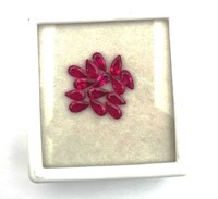 Rubis rouge naturel taille poire, tailles mixtes de 4x6 à 7x10 mm, pierres précieuses en vrac de haute qualité pour la fabrication de bijoux fins