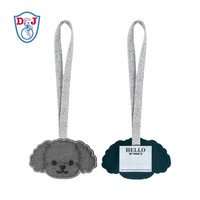 Nouveau Teddy Fleece Chenille avec Broderie Animaux Logo Personnalisé Mode Quotidien Brodé Chat Chien Sac Étiquettes