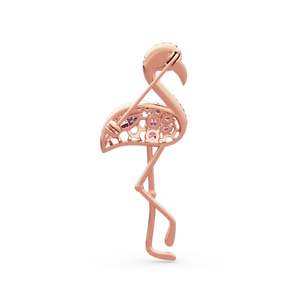 Broche en argent sterling plaqué avec motif flamant rose Jeulia Fiery Passion, cadeau - Product Image 2