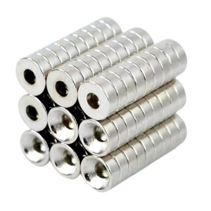 MNH15x4mm Siammit 15X4มม. (ขนาดรู4มม.) แผ่นแม่เหล็กนีโอดิเมียมกลมแบนที่แข็งแกร่งช่องแม่เหล็ก countersunk หายากโลกพลังงานสูง NdFeB - Product Image 1