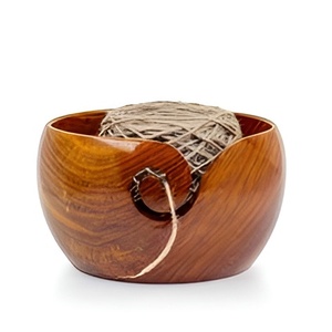 Bol élégant en fil de bois fabriqué à la main nouveau design accessoires de crochet de tricot stockage unique de fil - Product Image 5