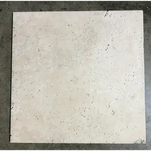 12x12 Azulejos de travertino marrón Caja de 10 para remodelación Interior para Backsplash Piso de pared Sala de estar Parque Patio Exterior - Product Image 1