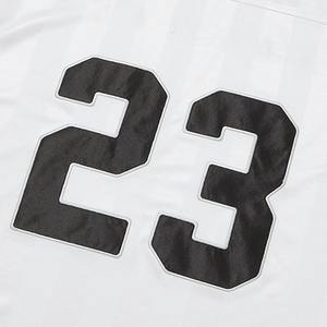 Maillot de baseball personnalisé blanc et noir, numéro 23, col en V, manches courtes, uniforme d'équipe, vêtements de sport respirants en maille - Product Image 4