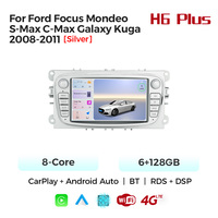 MEKEDE Autoradio Android le plus récent 6+128G pour Ford Focus Mondeo S-Max C-Max Galaxy Kuga 2008-2011 avec Car-play Android AUTO