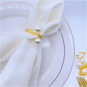 Anneau à serviette en or perlé - Product Image 2