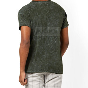 T-shirts respirants délavés à l'acide pour hommes vente chaude 100% coton Street Wear T-shirts délavés à l'acide légers - Product Image 3