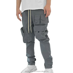 Nouveau style de pantalons cargo pour le printemps et l'été à la mode pantalons cargo de haute qualité avec logo personnalisé pantalons de jogging pour hommes lavés - Product Image 3