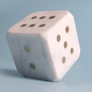 Ludo Dice Stone Dice Dés en pierre uniques de qualité supérieure pour les jeux Ludo Objets de collection et accessoires décoratifs pour la maison - Product Image 1
