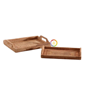Wholesale Modern Rattan Storage <b>Baskets</b> and Trays Mother-of-Pearl Mosaic Tray From Vietnam - Product Image 1
