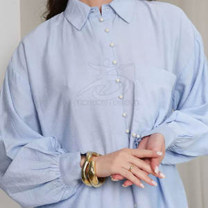 Conjunto Casual de Algodón 100% Suave, Camisa con Botones y Pantalón, para Salidas de Verano, Ecológico, Ligero y de Secado Rápido, para Mujer - Product Image 5