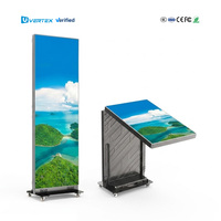 Écran d'affichage numérique publicitaire pliable 640*1920mm P2.5 LED pour magasin, banque, bar, école, entreprise