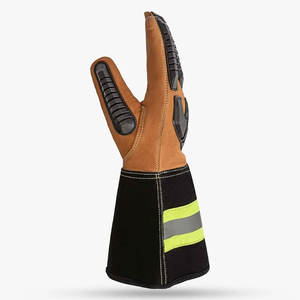 Guantes de seguridad de piel de cabra resistentes al aceite con protección contra cortes de 5 puños Resistencia al impacto antivibración Protección contra cortes de 5 puños - Product Image 4