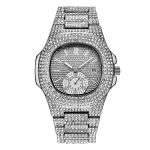 Relojes de Lujo de Acero Inoxidable con Diamantes Dorados para Hombre, Características Tácticas, Puntero, Elegantes, para Uso Diario, Disponibles al por Mayor - Product Image 1