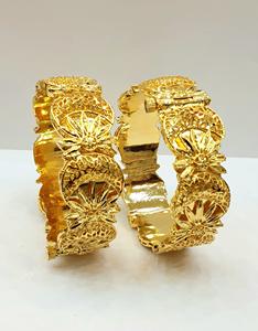 Wholesale <b>24K</b> <b>Gold</b> Plated Stainless Steel <b>Bracelets</b> Stylish High Quality Fashion Bangles <b>24K</b> <b>Gold</b> Plated Jewelry - Product Image 1