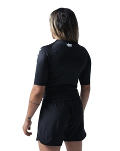 Logo personnalisé unisexe Rush Guard Compression chemise Jiu-Jitsu BJJ classé à manches longues MMA Rashguard hommes femmes enfants fait tissu - Product Image 4