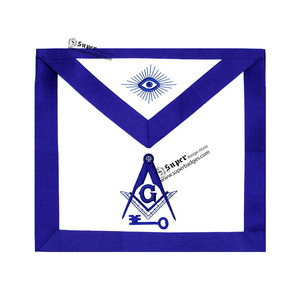 Masonic Regalia Grand Past Master Machine Delantal bordado Diseño personalizado CAPLÁN LAMCO DELANTAL BORDADO - Product Image 2