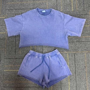 ชุดเสื้อยืดผ้าฝ้าย100% ซีดกันแดดสำหรับผู้ชายชุดเสื้อผ้าสองชิ้นขนาดใหญ่พิเศษสำหรับฤดูร้อน - Product Image 6