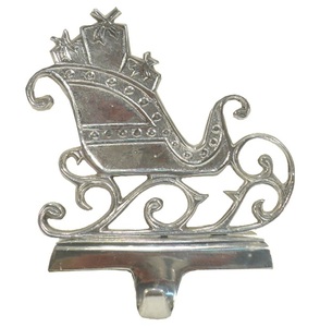 Reindeer With Snow Flakes Silver Metal <b>Stocking</b> <b>Holder</b> For Christmas Home Party Decorative - Product Image 4