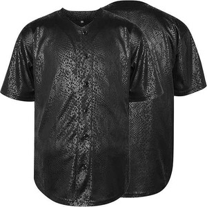 Industrie de vêtements de sport en gros Conception de motifs 3D personnalisés Éclaboussures d'encre brillante colorée Maillot de baseball authentique - Product Image 6