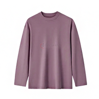T-shirt à manches longues 100 % coton pour homme, design uni, coupe oversize, vente chaude, personnalisable, pour adultes, OEM, vente en gros