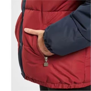 Men's Windproof Bomber Puffer <b>Jacket</b> <b>Hooded</b> Quilted <b>Padded</b> Winter Sports Casual Style Stand Collar Front Logo Street Wear - Product Image 6