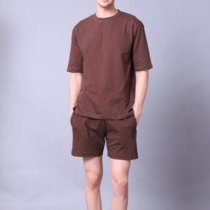 Conjunto de Dos Piezas para Hombre, Camiseta de Algodón de Manga Corta Informal y Transpirable para Verano, Pantalones Cortos a Juego, Nuevo - Product Image 3