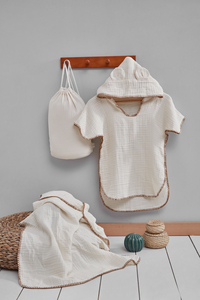 Poncho de Playa para Niños, de Algodón Orgánico de Lujo, Ecológico, con Capucha, Fabricante OEM, Personalizado - Product Image 2