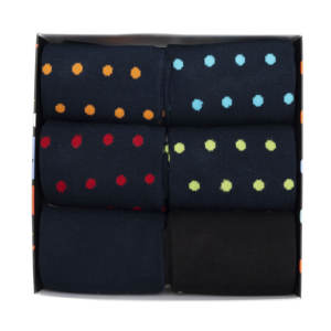 Calcetines Cortos de Algodón Cálidos para Hombre, 6 Pares, Diseño de Lunares, Alta Calidad, Estilo Diario, Talla Única, Desechables, con Logotipo en la Parte Inferior, para Invierno - Product Image 1