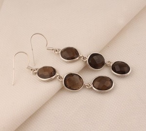 925 argent étoile arc-en-ciel pierre de lune Rectangle boucles d'oreilles en gros boucles d'oreilles en argent Sterling bijoux faits à la main pour femmes filles boucle d'oreille - Product Image 6