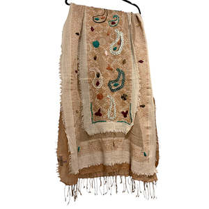 Bufanda de algodón de invierno con estampado floral, estola de doble cara para fiestas - Product Image 3