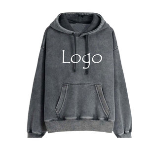 Sweat à capuche à logo personnalisable 100% coton pull à motif uni avec impression de broderie de poche sweat à capuche pour hommes - Product Image 3