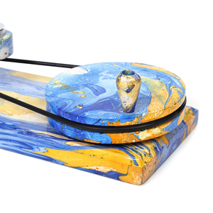 Enrouleur de fil de résine marbrée à la main et ensemble rapide tricot Crochet fibre Art cadeau parfait pour les amateurs de tricot - Product Image 5