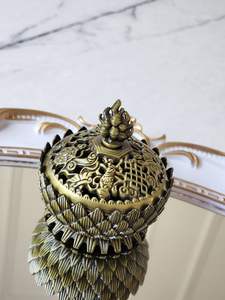 Soporte de Metal para incienso con acabado pulido brillante, uso para fragancia del hogar, decoración del hogar, quemador de incienso de Metal de latón - Product Image 3