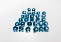 Topaze bleue pierre précieuse en vrac ronde à facettes et boucle propre tailles calibrées naturelles de haute qualité 3 mm à 20 mm pour la fabrication de bijoux