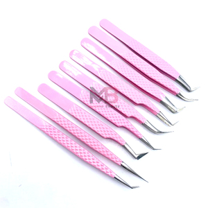 Pinzas para Extensión de Pestañas de Acero Inoxidable Sostenible, Punta Puntiaguda de Alta Calidad, Antiestáticas, Duraderas, Juego de Pinzas Personalizables - Product Image 2