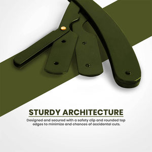 Maquinilla de Afeitar de Seguridad Kaamir Instruments Premium, Mango de Metal Resistente, Cuchilla Única de Acero Inoxidable, para Hombres, Reutilizable, para Cara/Cuerpo - Product Image 3