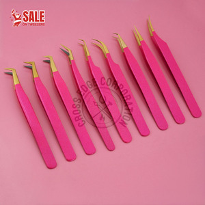 Pinzas para Extensión de Pestañas con Punta de Fibra, 90 Grados, Mega Volumen, Acero Inoxidable, Rectas, para Aislamiento y Aplicación Precisa de Pestañas - Product Image 2