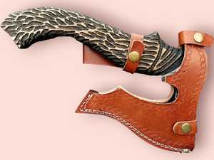 Wholesale Customized High Quality OEM ODM Service Handmade High Carbon Steel axe Ash Wood <b>Handle</b> and Fine Leather Sheath Axes - Product Image 3