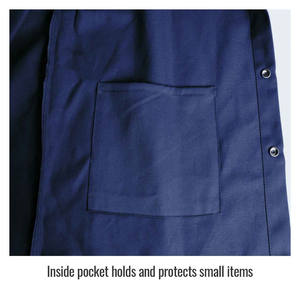 Chemise de soudage de protection avec fermeture à pression et doublure intérieure adaptée aux applications de brasage et de fonderie de meulage de soudage - Product Image 6