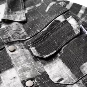 เสื้อแจ็กเก็ตใส่ทำงานผ้าฝ้าย100% สำหรับผู้ชายเสื้อเชิ้ตผ้ายีนส์ซักได้เสื้อตัวยาวพิมพ์ลายแบบหนาทำจากพรีเมี่ยม - Product Image 4