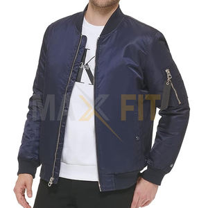 Personnalisé 2024 hommes coupe-vent à manches longues Bomber veste décontracté à capuche col toile tissu haute rue automne hiver nouvel état - Product Image 3