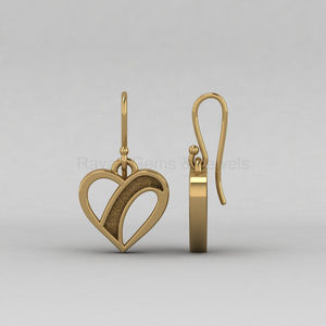 Boucles d'oreilles en argent sterling 925 massif, design cœur vide, plaqué or 18 carats, pour remplissage de résine (cendres) ou lait maternel, bijou souvenir, meilleures ventes - Product Image 5