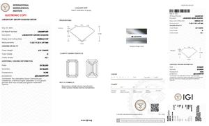 4.01 Carat Emerald-Cut Lab Grown Diamond Bagues de fiançailles VS1 Clarity IGI Certified CVD Diamonds G Color Wholesale - Product Image 3