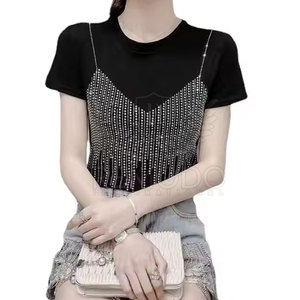 T-shirt décontracté pour femme en coton 100% respirant et à séchage rapide 2025 - Product Image 3