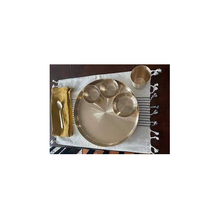 Hot Sale 5Pcs Royal Messing Dinner Set Vier krieg Pferde Teller Set Dinner Set und heißes Verkaufs produkt Natur handwerk