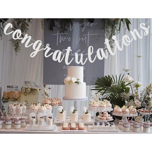 <b>Graduation</b> Party Supplies Gold Black Rose Gold Silver Glitter <b>Banner</b> Decorations - Product Image 4